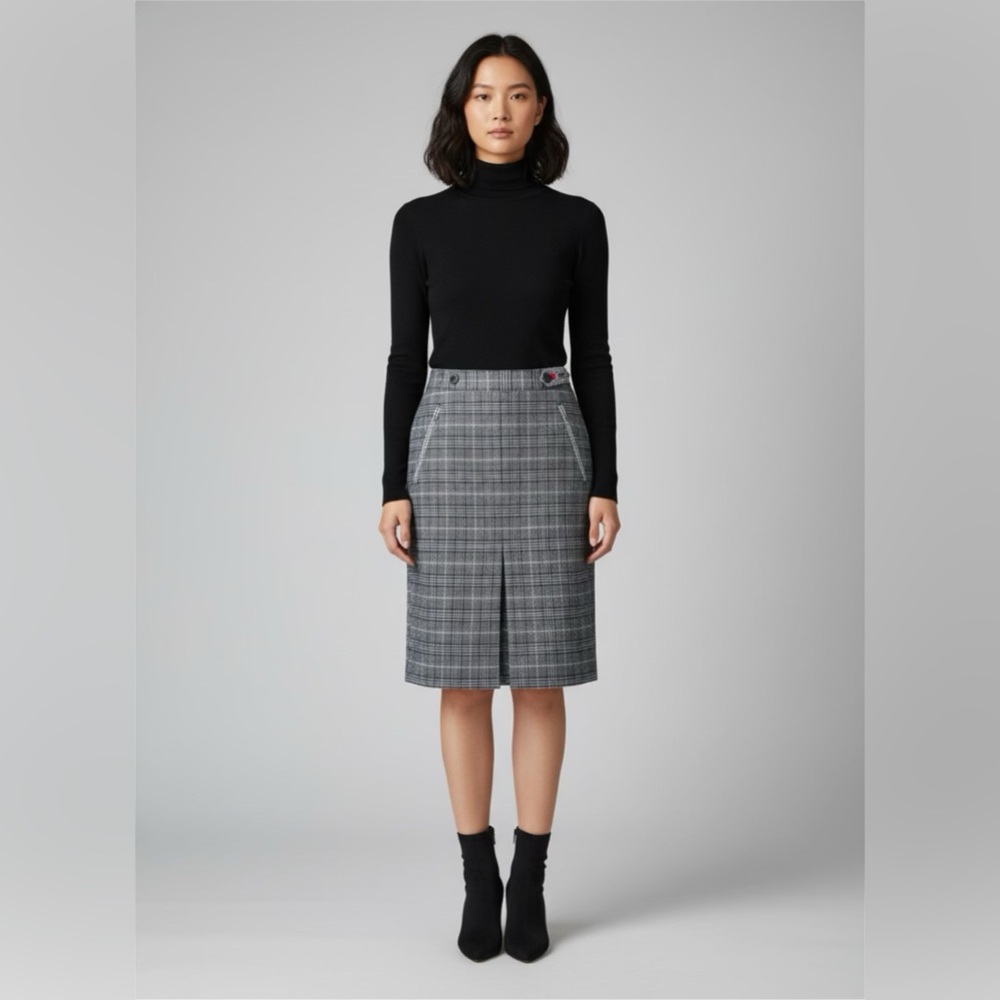 Women’s Rag &Bone Plaid Pencil Strait Skirt Size 00